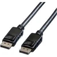 Roline Industriële DisplayPort kabel - versie 1.2 (4K 60Hz) - TPE mantel / zwart - 1 meter