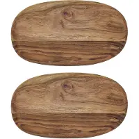 House Doctor Wood dienblad 19x33 cm 2-pack Natuur