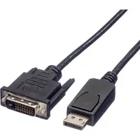 Roline DisplayPort Kabel DP Male - DVI Male (24+1), zwart, 1 m