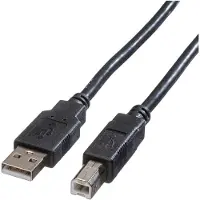 Roline USB 2.0 kabel, type A-B, zwart, 1,8 m