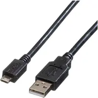 OEM USB 2.0 Kabel, USB A Male - Micro USB B Male, zwart, 1,8 m