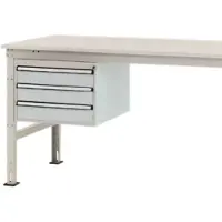 Manuflex ZB4613.7035 Behuizing onderbouw stationair, gebruiksh. 300 mm met 3 lades. Voor tafel diepte 1000 mm