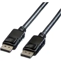 Roline Industriële DisplayPort kabel - versie 1.2 (4K 60Hz) - TPE mantel / zwart - 7,5 meter