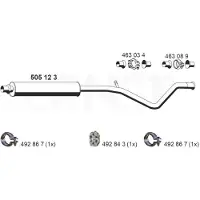 ERNST 505123 Uitlaat middendemper