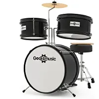 Gear4Music Kinderdrumstel van Zwart