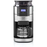 Arzum Brewtime Fresh Grind AR3092-0100 | ZIlver/Zwart - Filterkoffiezetapparaat - Geïntegreerde koffiemolen - 1050W - 1.5 L
