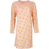 Temptation Dames Nachthemd - Hartjes Print - Roze - Maat XL