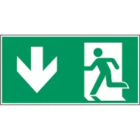 Allesveilig.nl Nooduitgang naar beneden pictogram
