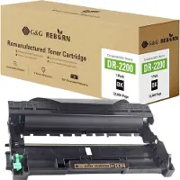 G&G Toner, Drum vervangt Brother DR-2200 Compatibel Zwart 12000 pagina's Reborn rema
