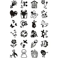 Creativ Company CC Siliconen stempel, "Kleine groeten", 15,5 cm