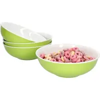 Ritzenhoff & Breker Set van 4 kommen 18cm Groen Doppio - Ritzenhoff 64155