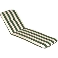 Jardin Prive CANCALE Ligbedkussen, 184 x 59 x 5,5 cm, omkeerbaar, groen-witte strepen, katoenen hoes (140 g/m²), vulling van schuim en vezels