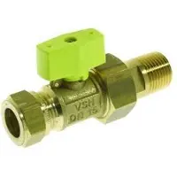 Vsh Super gaskogelkraan met wartel FM 15xR1/2, messing