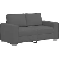 vidaXL Loveseat bank 160x77x82 cm corduroy stof donkergrijs