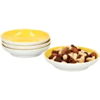 Ritzenhoff & Breker Set van 4 kommen 10cm plat geel Doppio - Ritzenhoff 64292