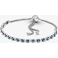 Pandora Original Blauw en Transparant Fonkelende Schuifarmband tennis armband - 599377C01