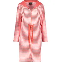 Cawö Badjas Home 834 Capuchon & Tunnelkoord Women Watermelon-S