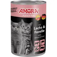 Amora Kattenvoer 6x400g - Zalm & Forel