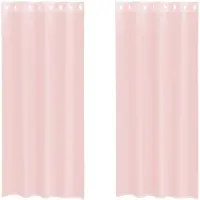 vidaXL Gordijnen voile met doorvoertules 2 st 140x245 cm lichtroze