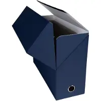 Exacompta Papier toile Archiefdoos 89427E Donkerblauw 34,5 x 12 x 26 cm Karton, papier 5 Stuks