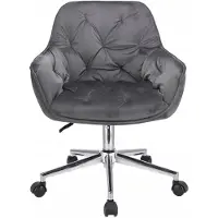 Jumi LARGO grijze fauteuil op zilveren voet