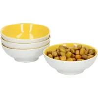 Ritzenhoff & Breker Set van 4 kommen 8cm plat geel Doppio - Ritzenhoff 64285
