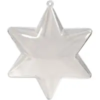 Creativ Company 52153, Kerstster, Kunststof, Transparant, 5 stuks, Blisterverpakking, 100 mm