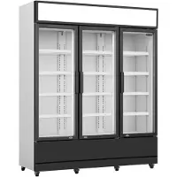 CombiSteel Koelkast - 1200L - Zwart/Wit - +1°C/+10°C - Geforceerd - Draaideuren - Wielen - 1600x610x1973 mm - Horeca Koelkast