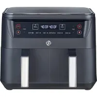 Equivera Dubbele Airfryer - Dubbele Mand - Dual Cook - Heteluchtfriteuse - Verschillende Programma's - Dual Zone - Mega