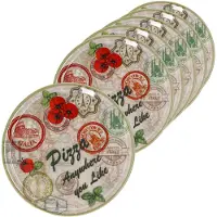 MamboCat Set van 6 Charme Green pizzaborden - Moskou groen - 31cm
