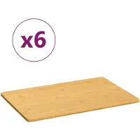 vidaXL Ontbijtborden 6 st 35x23x0,8 cm bamboe
