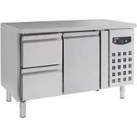 CombiSteel Koelwerkbank - 282L - 1 Deur 1/1 GN + 2 Laden - +2°C/+8°C - Geforceerd - 0.34kW - 1360x700x850mm