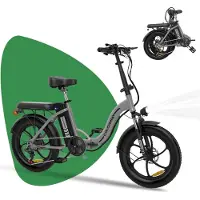 Colorway Elektrische Fiets BK11MS - 20*3.0 Inch Fat Tire City Commuter EBike met Afneembare 36V 12Ah Lithium Batterij - Opvouwbaar Mountain E-Bike met 250W Motor
