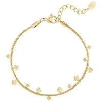 Yehwang Klaver party armband Goud