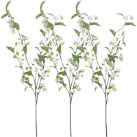 Louis Maes Bloesem kunstbloemen/takken - 5x - wit - 85 cm - appelbloesem - bloemetjes