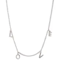 Go Dutch Label Collier Love with stones zilver N2258-1
