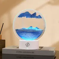 Equivera Zandlamp - Dynamische Zandlamp - Zand Lamp - Zandloper Lamp - Zandkunst Lamp - Bewegende Zandkunst Lamp - Bewegende Zandkunst - Zandlamp met Verlichting - Dynamische Tafellamp - Tafellamp
