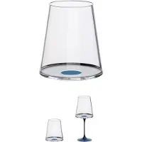 Trebonn Rode Wijnglas / Tumbler SplitGlass Blauw 450 ml (Set van 2)