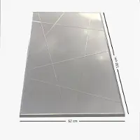 Homitis Decoratieve wandspiegel Matthieu | Mioli Decor mdf zilverkleurig 62x2.2 cm wandspiegels | NADUVI