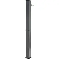 Beliani BUENOS - Buitendouche op zonne-energie - Zwart - PVC