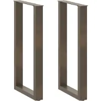 vidaXL Bartafelpoten 2 st U-vormig 50x(90-91) cm staal naturel