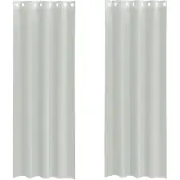 vidaXL Gordijnen voile met doorvoertules 2 st 140x260 cm lichtgrijs
