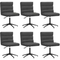 vidaXL Eetkamerstoelen 6 st kunstleer zwart
