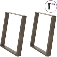 vidaXL Eettafelpoten 2 st U-vormig 70x(72-73) cm staal naturel