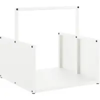 vidaXL Brandhoutrek 40x40x40 cm koudgewalst staal wit