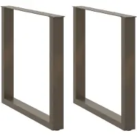 vidaXL Eettafelpoten 2 st U-vormig 90x(72-73) cm staal naturel