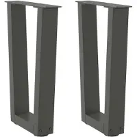 vidaXL Salontafelpoten 2 st V-vormig 28x(42-43,3) cm staal antraciet