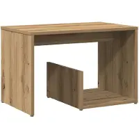 vidaXL Bijzettafel 59x36x38 cm bewerkt hout artisanaal eikenkleurig