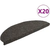vidaXL Trapmatten Zelfklevend 20 st 65x21x4 cm Antraciet Halfrond Groot