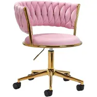 Activeshop Draaistoel LUX roze fluweel